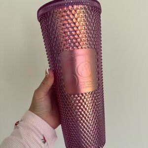 Disney World 50th Anniversary Studded Tumbler Pink Iridescent Starbucks
